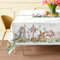 cusugbaso Oster-Tischdecke, 132 x 178 cm, Florale Osterdekorationen für Zuhause, wasserabweisend, Blumenmuster, rechteckig, für Party, Tisch, Außenbereich