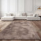 Taracarpet Fellteppich Kunstfell Teppich Waschbar, Hasenfell Imitat, Kaninchenfell, Kurzfell | Flauschiger Teppich Wohnzimmer, Bettvorleger Schlafzimmer, Teppich Fell Taupe 200x290 cm