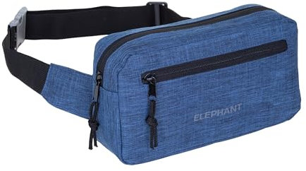 Hüfttasche Bauchtasche Gürteltasche Outdoor Damen Herren Hip Bag Fanny Pack Large Urban Pouch Sport Crossbag Elephant Travel Waist Bag (Blau-Schwarz 13027)