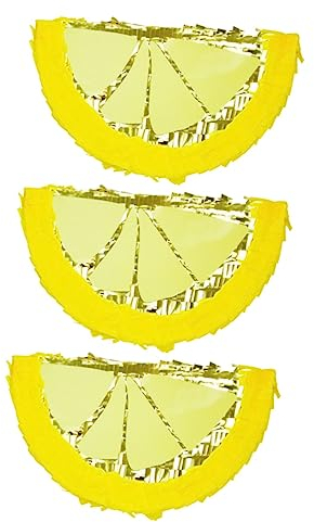 UPKOCH 3St Piñata Krippenspielzeug für Avocado-Spielzeug Geschenke für kleine Geschenke Spielzeuge Zitronenpinata-Spielzeug handgemachte Zitronenpinata Füllung schmücken Konfetti Kind