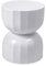 Baroni Home Sgabello Clessidra in Acrilico Moderno, Poggiapiedi Rotondo Esagonale Design in Policarbonato per Soggiorno, Camera da Letto, Cucina, 36x36x45 cm, Bianco