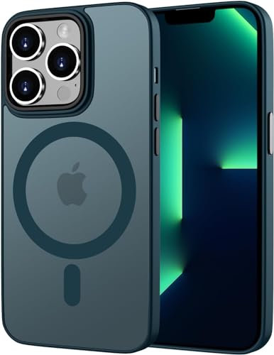 ORDA Magnetic for iPhone 13 Pro Max case for iPhone 13 Pro Max Phone case with Anti-Fingerprint Protective Cover, Frosted Translucent Magnetic case for 6.7 inch - Navy Blue