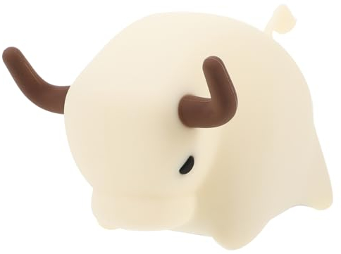 Hoement Ästhetisches Nachtlicht Kuh-design Tragbare Wiederaufladbare Nachttischlampe -lampe für Jungen- und Mädchenzimmer