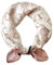 GIMIRO Foulard en Soie Synthétique, 53 x 53 cm, Motif Floral Jaune et Vert, Style Élégant (Crème Ours rose foncé)