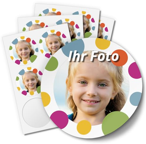 Personalisierbare Aufkleber mit eigenem Foto für Hochzeit Einladung Taufe Verlobung Save the Date Geburtstag Konfirmation Jugendweihe Kommunion10