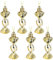 JOFONY Christmas Gold Baubles, 6PCS Sweet Shaped Baubles Shiny & Glitter Christmas Candy Baubles for Xmas Party Home Decorations(gold)