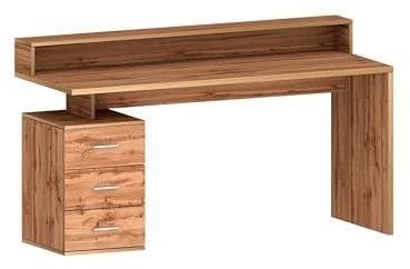 möbelando Schreibtisch >Novara< in Wotan Eiche Dekor - 160x90x60cm (BxHxT)