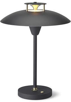 Halo Design, Stepp 1-2-3 Schwarz - Dänisches Design Tischlampe Kabellos Schwarz - Dimmbar LED Tischlampe Akku usb Aufladbar – Indoor & Outdoor Tischleuchte mit USB-port