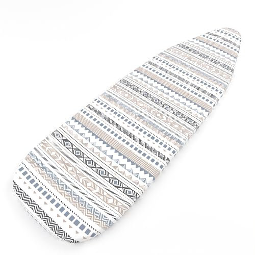 Encasa XO Ersatzbügeltischbezug mit 3 mm Filzpolsterung, Kordelverstärkung (passend für Standard Medium Bügeltische von 112x34 cm) Wärmereflektierend, Bedruckt - Aztekisch
