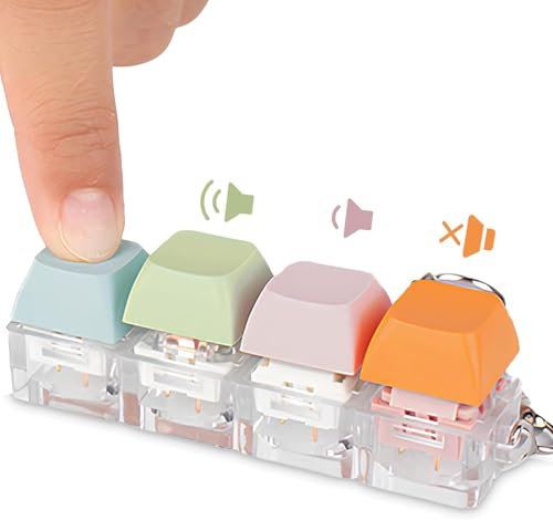 1 pack Keyboard Fidget,3 Kinds of Touch Keyboard Fidget Toy,Color Fidget Keyboard,Linear Clicky Keychain,Keyboard Clicker Fidget to Relieve Stress