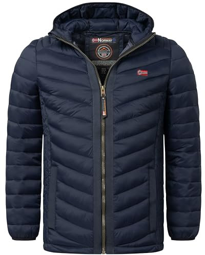 Geographical Norway Giacca trapuntata invernale da uomo – Calda Anorak – Outdoor SKI Snowboard Giacca per l'inverno/autunno, Carl Hood Navy, S