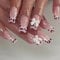 Long Press on Nails French Tip - 24Pcs Pink False Nails with Glue - Leopard Print & Bow Stick on Nails - Strong Coffin Fake Nails Long Last - Full Cover Nail Tips for DIY Nail Art
