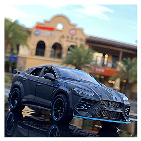 YRXIAO Modellbausatz Auto Für Lamborghini Urus 1 32 Legierung Sportwagenmodell Diecast Metal Sound Light Spielzeugfahrzeugsammlung Kindergeschenk Für Wohndekorationen(Blau)