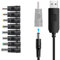 Panlouting 8in1 USB zu DC Stromkabel | 12V USB zu DC Ladekabel 5,5 * 2,1mm mit 8 Anschlüssen | 1 Meter | Für Router, LED Licht, Lautsprecher, TV-Box, Philips Hue Hub