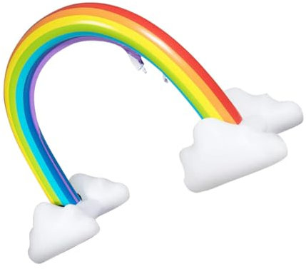 HOMOBABE Juguete Inflable Arco Iris con Aspersor para Niño Niña De Agua De Verano Arco Inflable De PVC Seguro para Jardín y Fiesta Al Aire