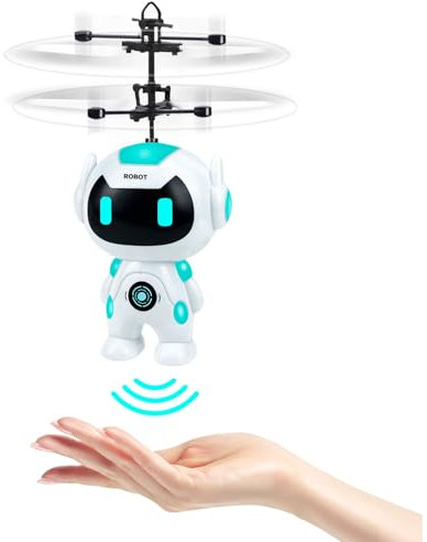 Ynybusi Boys Toys | Drone for Kids Hand Controlled Induction, Helicopter Robot Toy with LED Light & Usb Charging, Indoor Outdoor Play, Gift for 3+ Year Old Boys Beginners