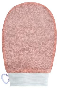 tiyiyok Gant Exfoliant pour le Corps Gant Gommage Corps, Hammam Enlève Effortless les Cellules Mortes de la Peau & Exfolie Adapté aux Hommes et aux Femmes, Abricot