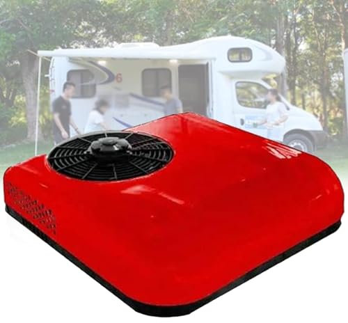 Aire acondicionado de techo eléctrico para coche o caravana, 12 V/24 V, para aparcamiento, SUV, autocaravana, camión, caravana,Red-12V