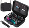 Lmcpa All-in-one Case for Nintendo Switch 2,Protective Hard Travel Carry Case for Switch 2 Camera,Console,Pro Controller and Other Switch 2 Accessories with 22 Game Cartridges and Shoulder Strap,Black