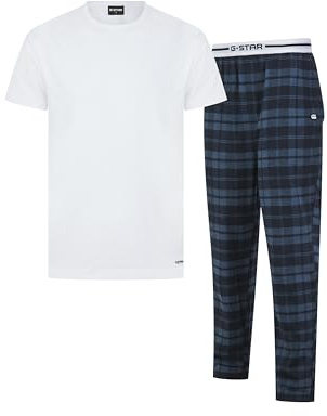 G-STAR Men's Marlow T-Shirt & Flannel Pant Sleep Set