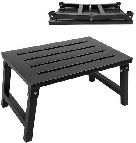 ILOKNZI Idéal pour les camping-cars, le camping et l'atelier : cet escabeau pliable robuste (jusqu'à 260 kg) en aluminium offre trois niveaux de hauteur pour une entrée facile ou comme aide au travail