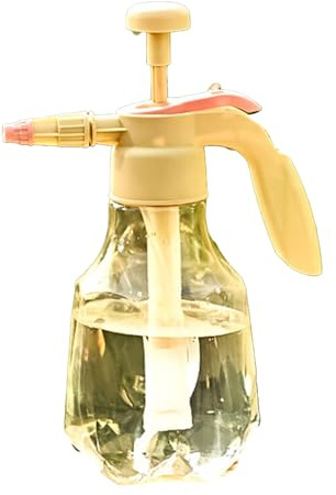 Bewässerung Sprühflasche Pflanze Mister Sprühflasche Plastik Gartenflasche Gartenflasche große Kapazität 1,5 l feiner Nebel -Drucksprühgerät für Home Gartenpp PP Haustiermaterial (Gelb)