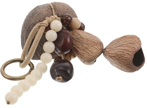 Afrikanische Nussschalenrassel für Yoga und Klangbad, Handgefertigt | Leichtes Nussschalenmaterial, Traditionelle Musik, für Taschenanhänger, Sanfte Vibrationen, Klare Percussion