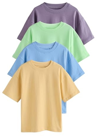 NEXT Jungen Relaxed Fit T-Shirts im 4er-Pack