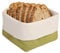 slowroom Brötchenkorb aus Baumwolle oder Halbleinen - Zweiseitig Brotkörbchen - Brotkorb Modern Quadratisch 12.5 x 12.5 - Brotkorb Stoff Anpassbar 8-13 cm hoch, Olive