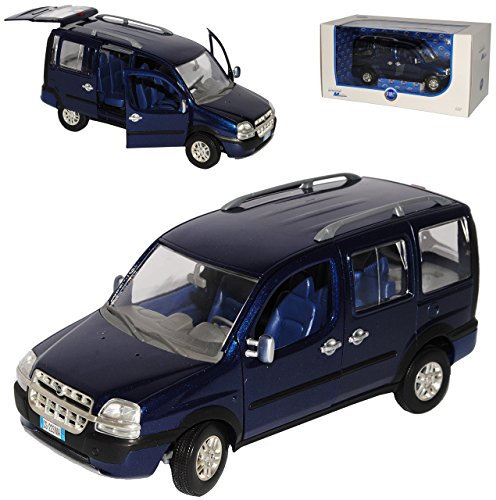 Norev FIAT Doblo Malibu Blau 2000-2010 1/24 Modell Auto mit individiuellem Wunschkennzeichen
