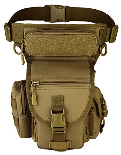 Taktische Beintasche Sport Militarische Hufttasche wasserdichte Gurteltasche MOLLE Tropfen Beinbeutel fur Radfahren Wandern Klettern