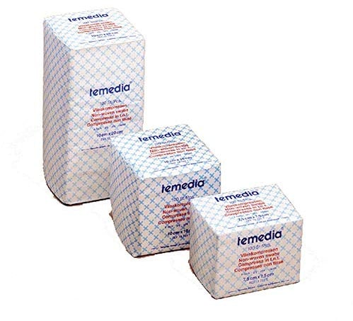Holthaus Medical Vlieskompresse Temedia®, Kompresse, Wundauflage, Mull, 4-fach, unsteril, 10x20cm 100St