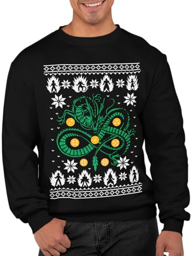 Graphic Impact Lustig inspirierter Drachen- und Ballspieler Ugly Christmas Sweater Xmas Pullover