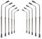 Evemodel LQS06 10 STK. Peitschenlampen LED 62mm Spur N Straßenlampen Flexible Höhe 3V 12V NEU