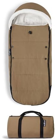 Chancelière YOYO, Toffee - Doublure Sherpa et Capuche en Polaire avec Cordon d’Ajustement pour Garder bébé Bien au Chaud - Sac de Transport Inclus - Lavable en Machine