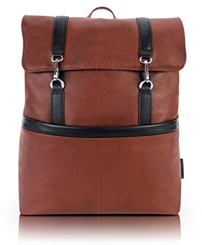 McKlein Unisex Element Leather 17 Flap Over Laptop Computer and Tablet Backpack (pack of 1)
