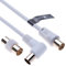 Câble d'antenne récepteur satellite pour enregistreur de télévision par câble récepteur parabolique pour distributeur satellite barre de son TV, HDTV, DVB-T, DVB-C, DVB-S, FM, DAB, coaxial 0,5 m