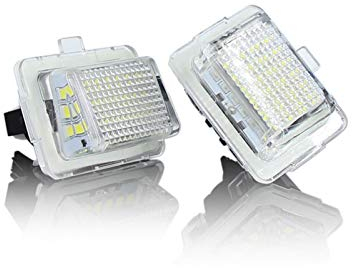 Kennzeichenbeleuchtung Für Mercedes-Benz W204 W204 5D W212 W216 W221 Kein Fehlernummer Kennzeichen Lampen Birne weiß Nummernschildbeleuchtung (Emitting Color : White)