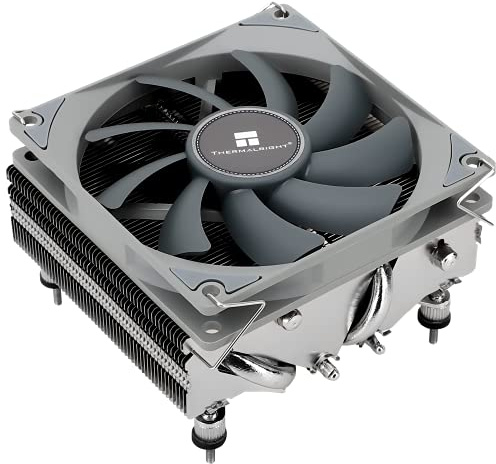 Thermalright AXP-90 X53 - Raffreddatore d'aria per CPU a basso profilo con ventola PWM TL-9015 da 90 mm, 4 tubi di calore, altezza 53 mm, per AMD AM4/Intel LGA 1150/1151/1155/1156/1200 (AXP-90 X53)