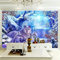 OHEHE Papier Peint Photo Mural Loup animal de scène de neige Poster Peinture Murale Géant Photoréaliste de Haute Qualité Mur Deco 350CM x 256CM