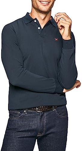Hackett London Herren Slim Fit Logo Polo Shirt, 595navy, L EU