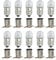 MeetUs 10 Sets AC E10 LED-Lampen Licht lampen SMD 0.5W 60LM + E10 Basis (Warmweiß, 24V)