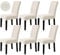Dubest Stuhlhussen 6er Set,Stretch Stuhlüberzug Waschbar Stuhlbezug Elastische Abnehmbarer Stuhl Bezug Schutz für Bankett Hotel Hochzeit Party Esszimmer Restaurant Küche Deko(Beige)
