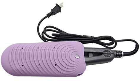 Heat Resistant Silicone Mat Pouch for Hair Styling Tools, Curling & Flat Irons Non-Slip Travel Cover, Small Portable Straightener Pad for Curler Wands Storage, Hot Waver (Purple)