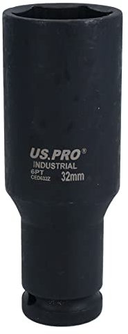 Douille à choc métrique extra profonde de 32 mm à 6 pans - 1,27 cm