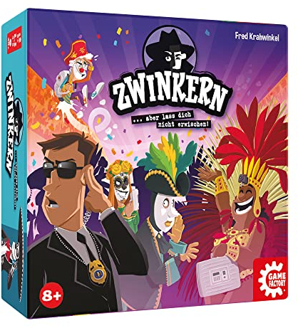 Game Factory 646302, Zwinkern, Partyspiel für 4 bis 8 Spieler, ab 8 Jahren