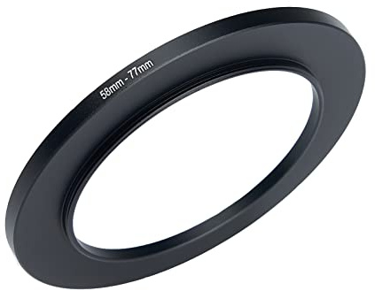 58 mm auf 77 mm Kamerafilter, Step-Up-Ring-Adapter, Metall, für alle Marken UV ND CPL-Filter