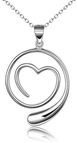 HUKKUN Ringhalter Kette 925 Sterling Silber Hochzeit Verlobungsring Keeper Kette für Frauen Geburtstag Geschenk für Frau