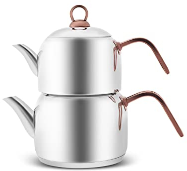 KARACA 1000018391001 Tea Pot, Alloy Steel, Pink, M