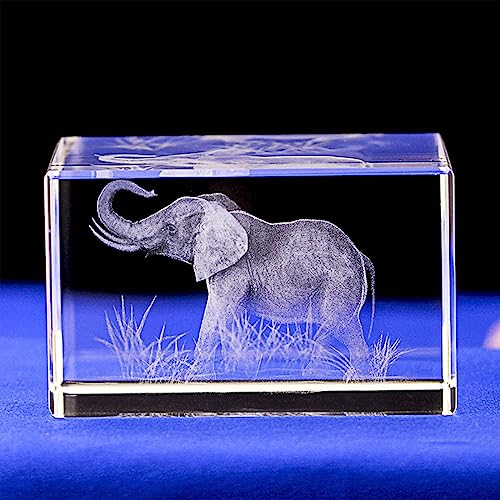YATOSEEN 3D Laser Kristall Elefanten Ornament-Figur Geschenke, Heimdekoration, Basteln, Elefant, Geschenkideen für Elefantenliebhaber, Freundin, Ehefrau, Mutter, Paare, Jahrestag